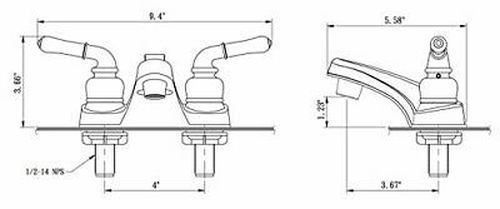 Classical RV Lavatory Faucet w